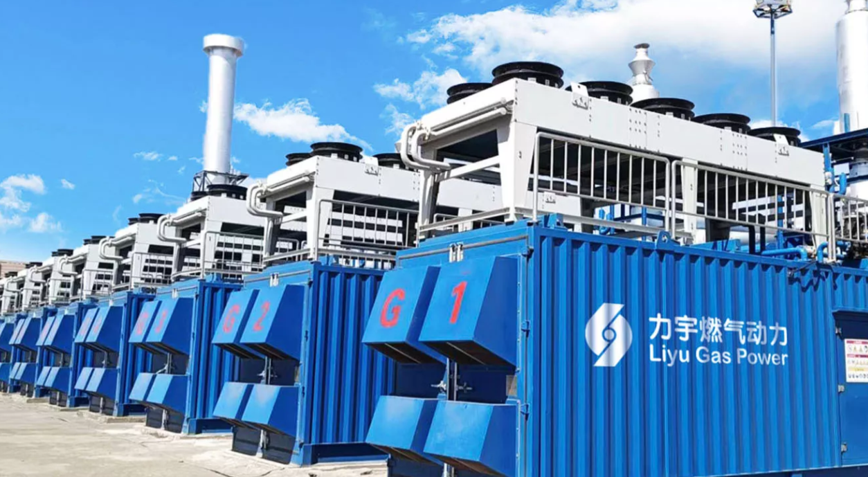 Une variété de générateurs de gaz ont organisé une installation, présentant leur conception robuste pour la production d'électricité.